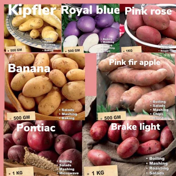 seed potato variety collage