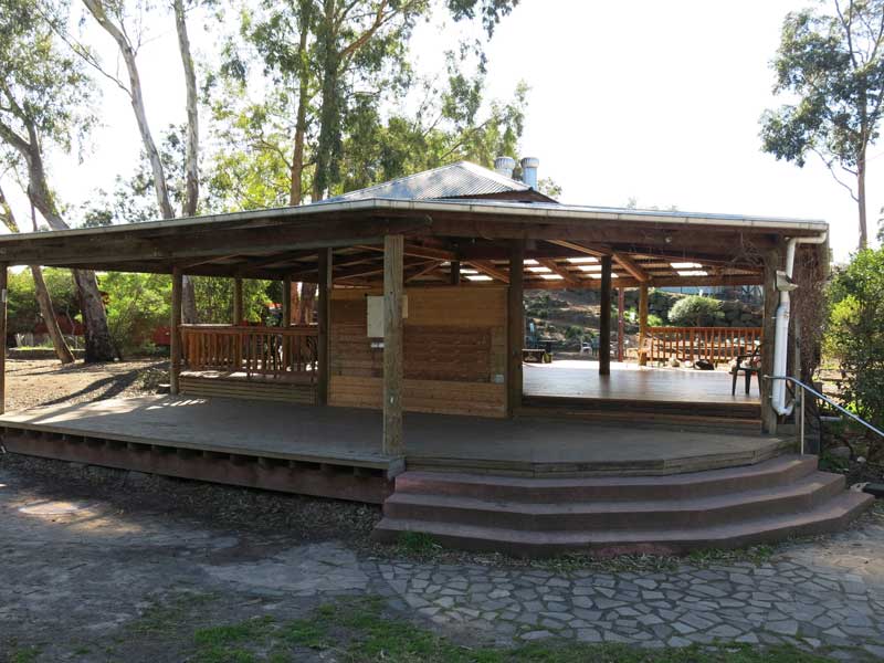 Outdoor space, wooden structure, open air