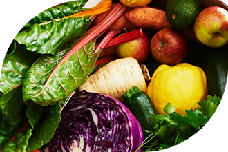 fresh veggies, in a box, organic