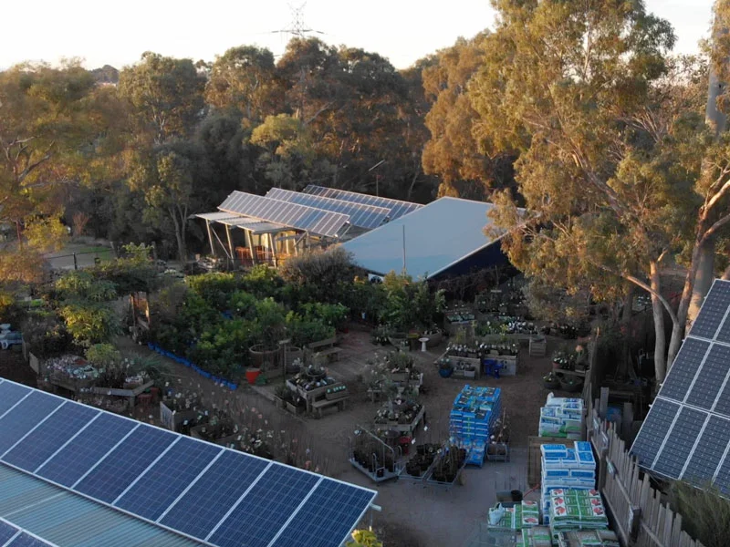 drone shot of ceres nursery